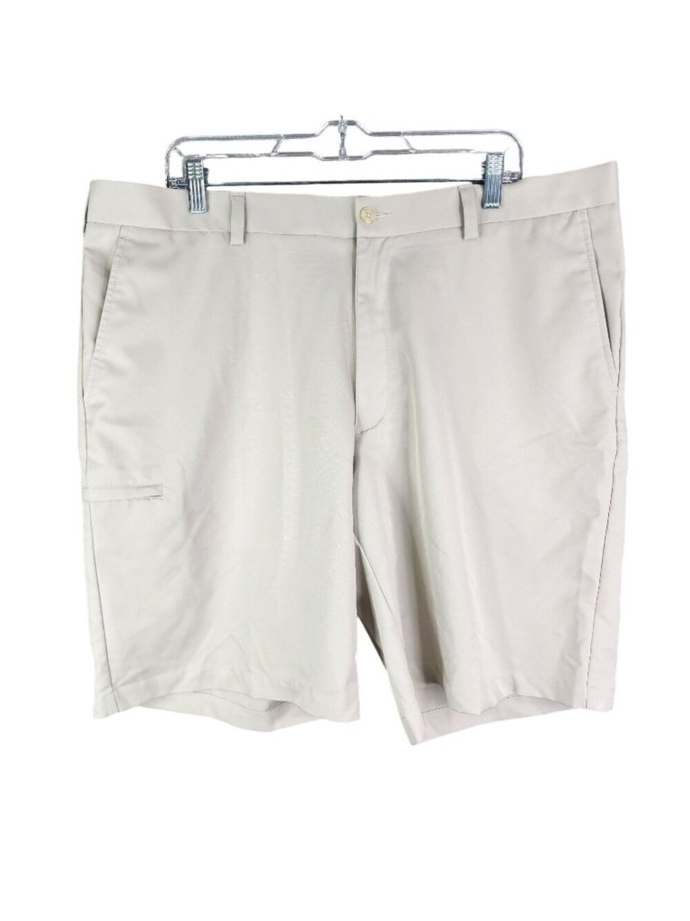 Mens Grand Slam Performance Beige Golf Shorts 11" Inseam Polyester Size 40